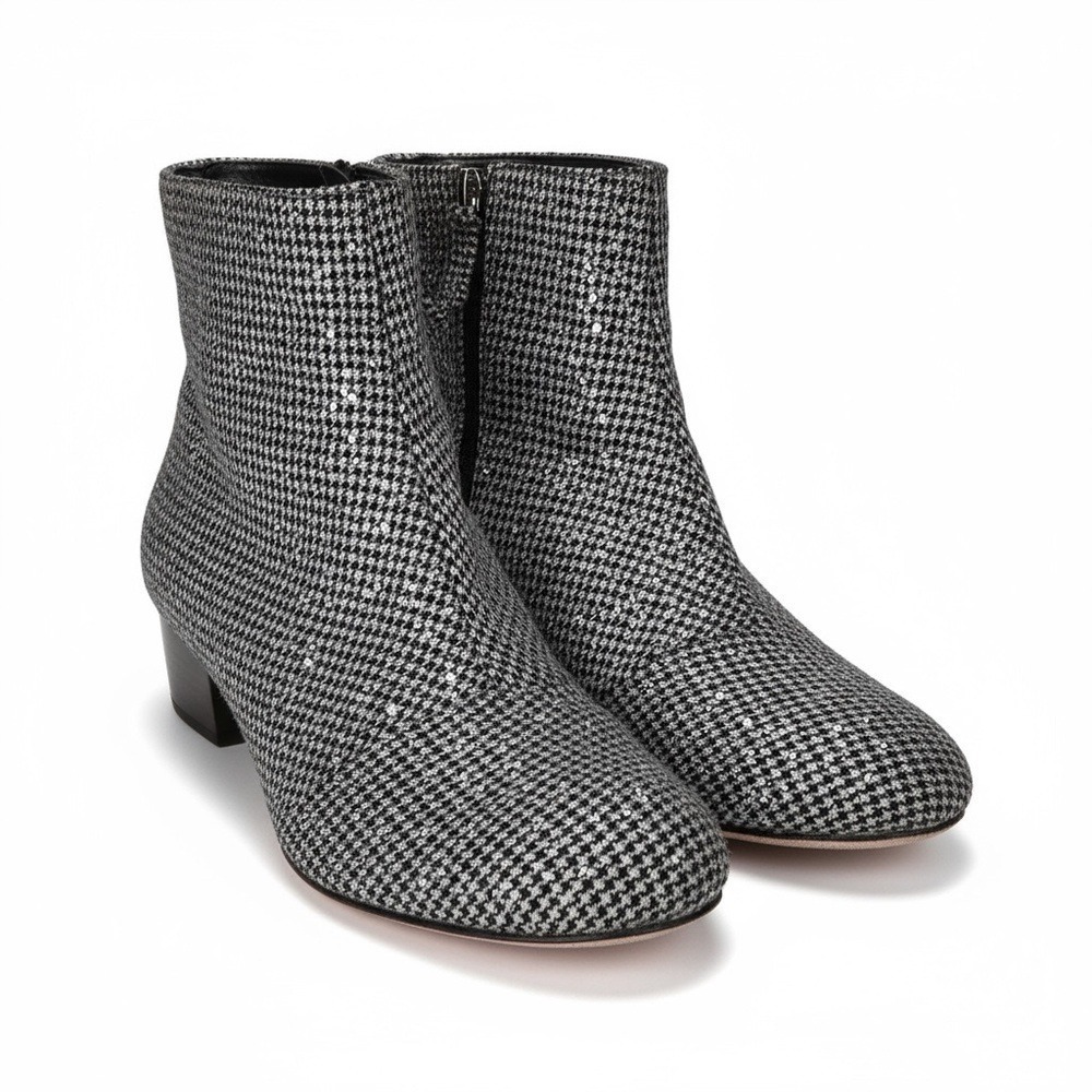 Kurt Geiger London Mini Burlington Girls Houndstooth Ankle Boots Size 13M‎